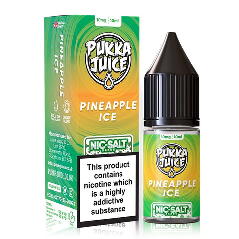 Pineapple Ice 10ml Nic Salt By Pukka Juice Pukka Juice