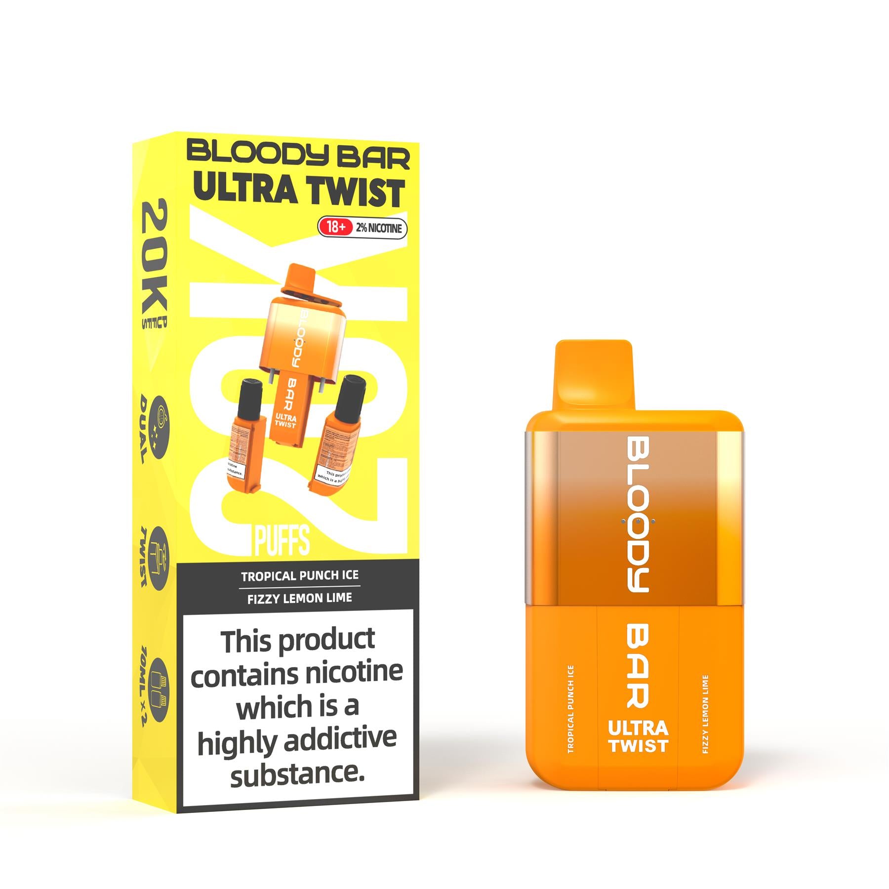20k Puff Ultra Twist Disposable Vape Kit by Bloody Bar