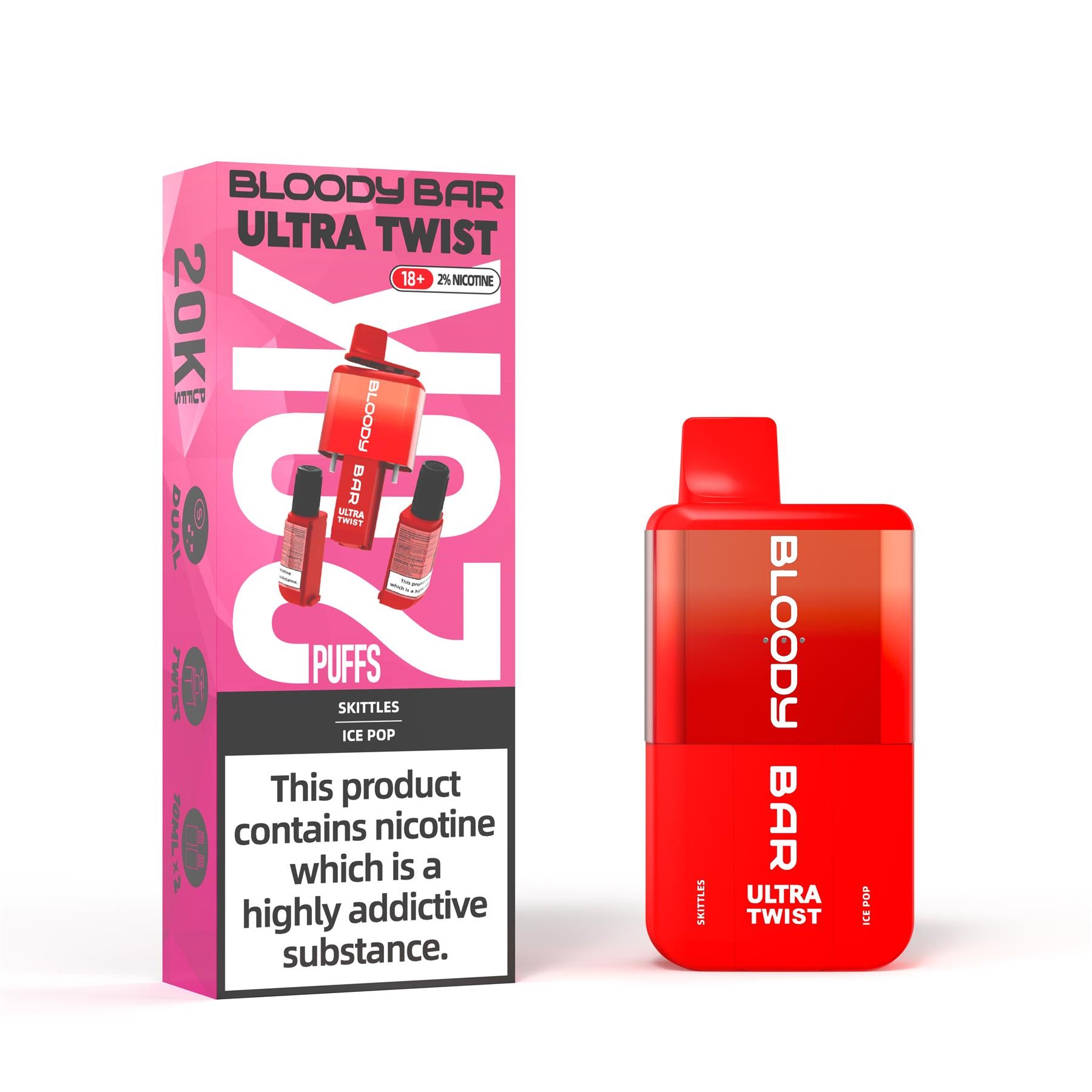 20k Puff Ultra Twist Disposable Vape Kit by Bloody Bar