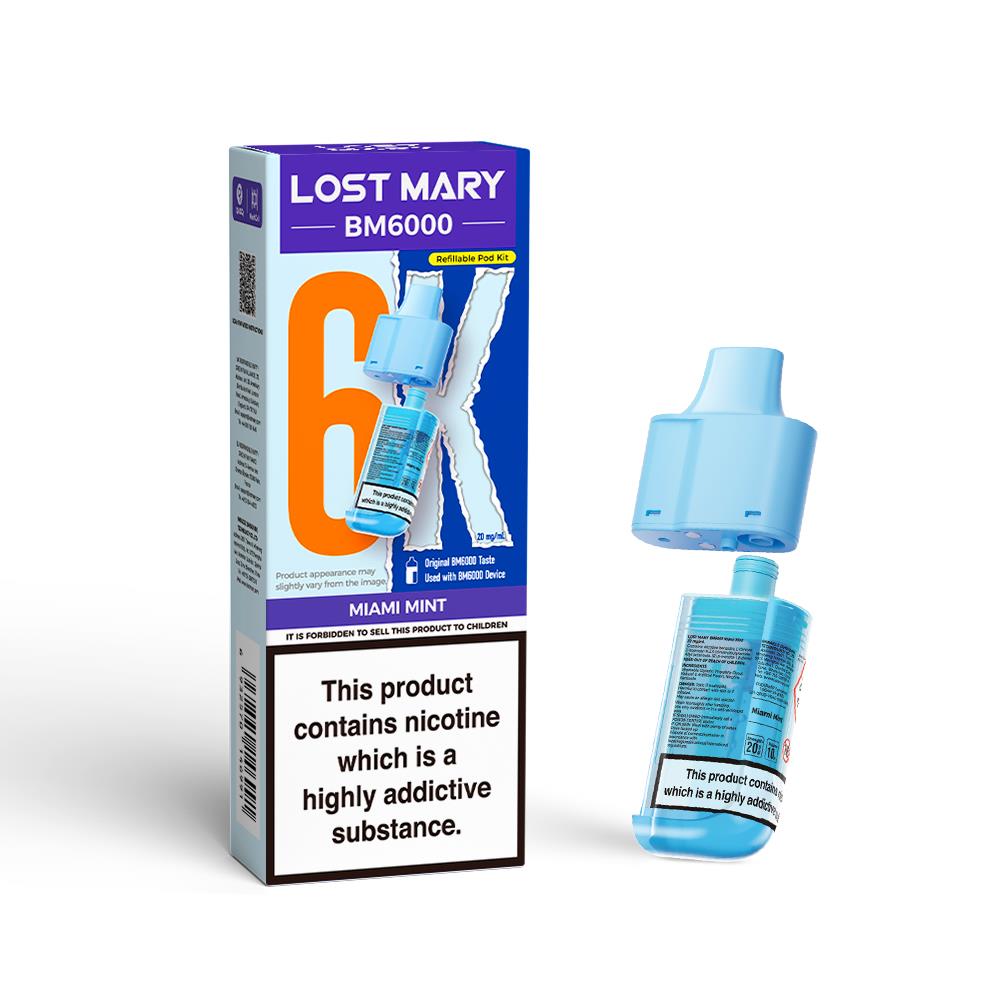 BM6000 Prefilled Replacement Pod By Lost Mary