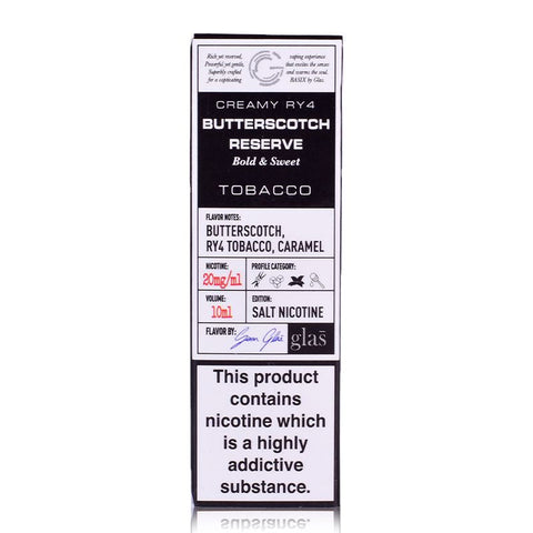 RY4 Butterscotch Reserve By Glas Basix Salts 10ml Glas