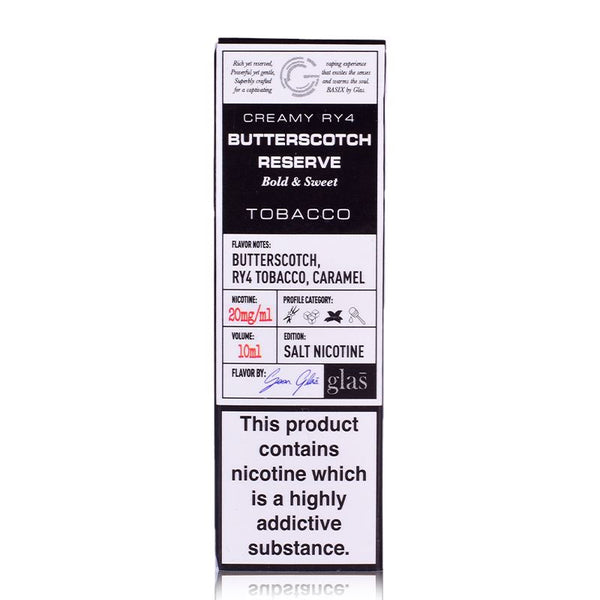 RY4 Butterscotch Reserve By Glas Basix Salts 10ml