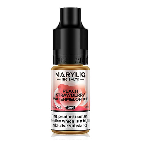 Peach Strawberry Watermelon Ice By Maryliq Nic salt 10ml Maryliq