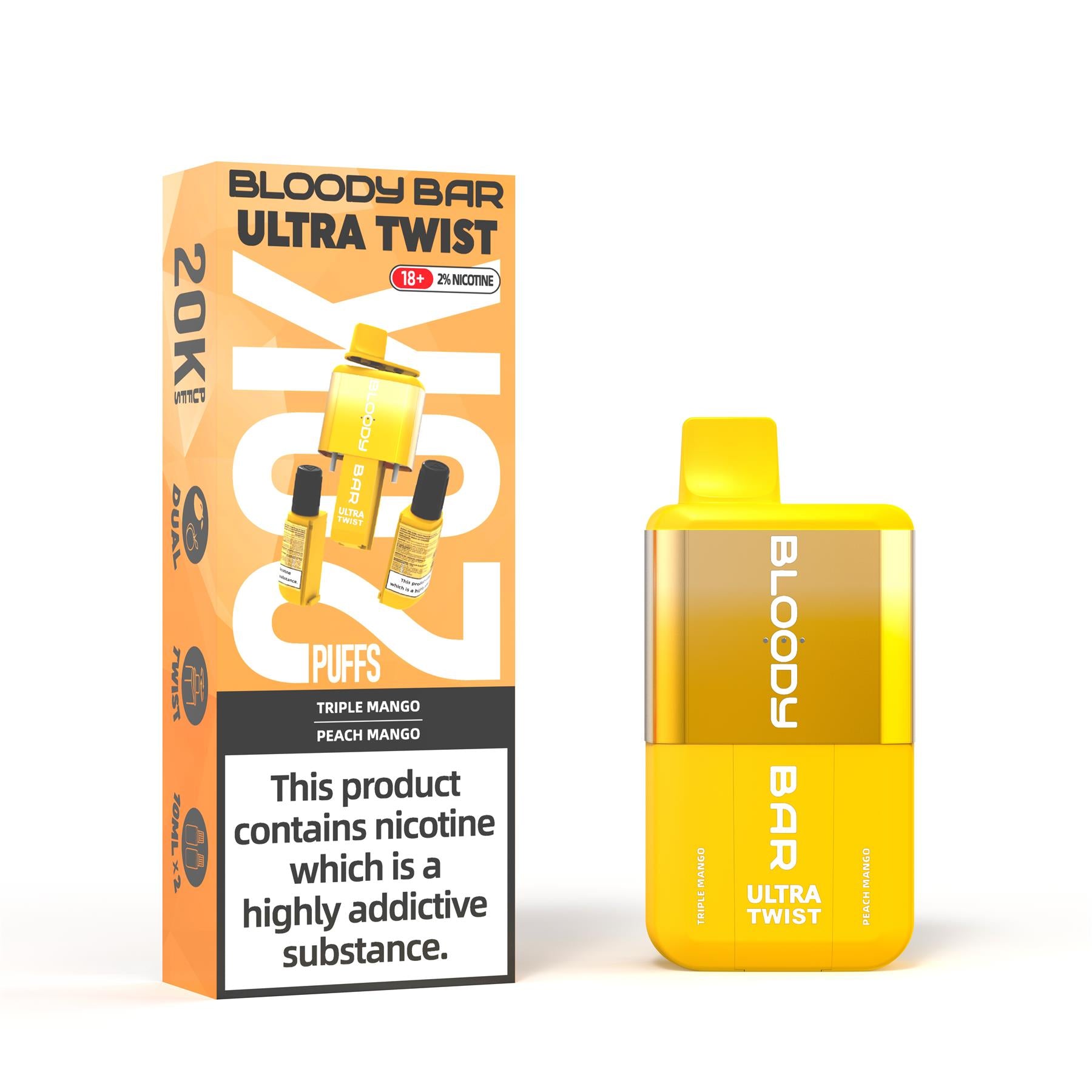20k Puff Ultra Twist Disposable Vape Kit by Bloody Bar