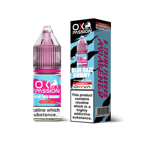 Blue Razz Gummy 10ml Nic Salt By Ox Passion Ox Passion