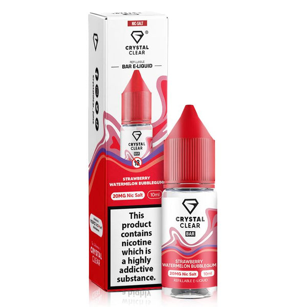 Strawberry Watermelon Bubblegum By Crystal Clear Salt 10ml