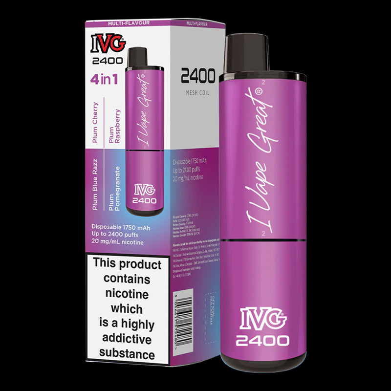 I VG 2400 Puff Multi Flavour Disposable Vape 20mg