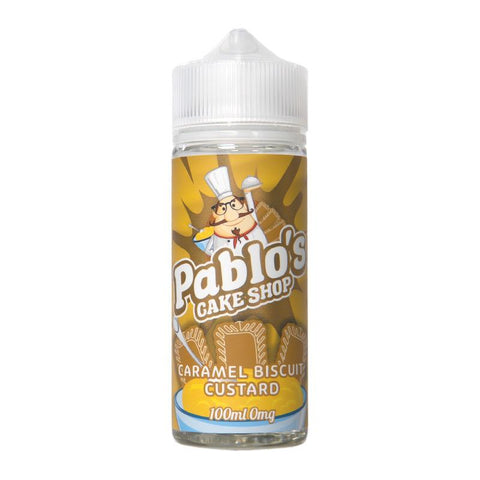 Caramel Biscuit Custard By Pablo's Cake Shop 100ml Shortfill Pablos Cake Shop
