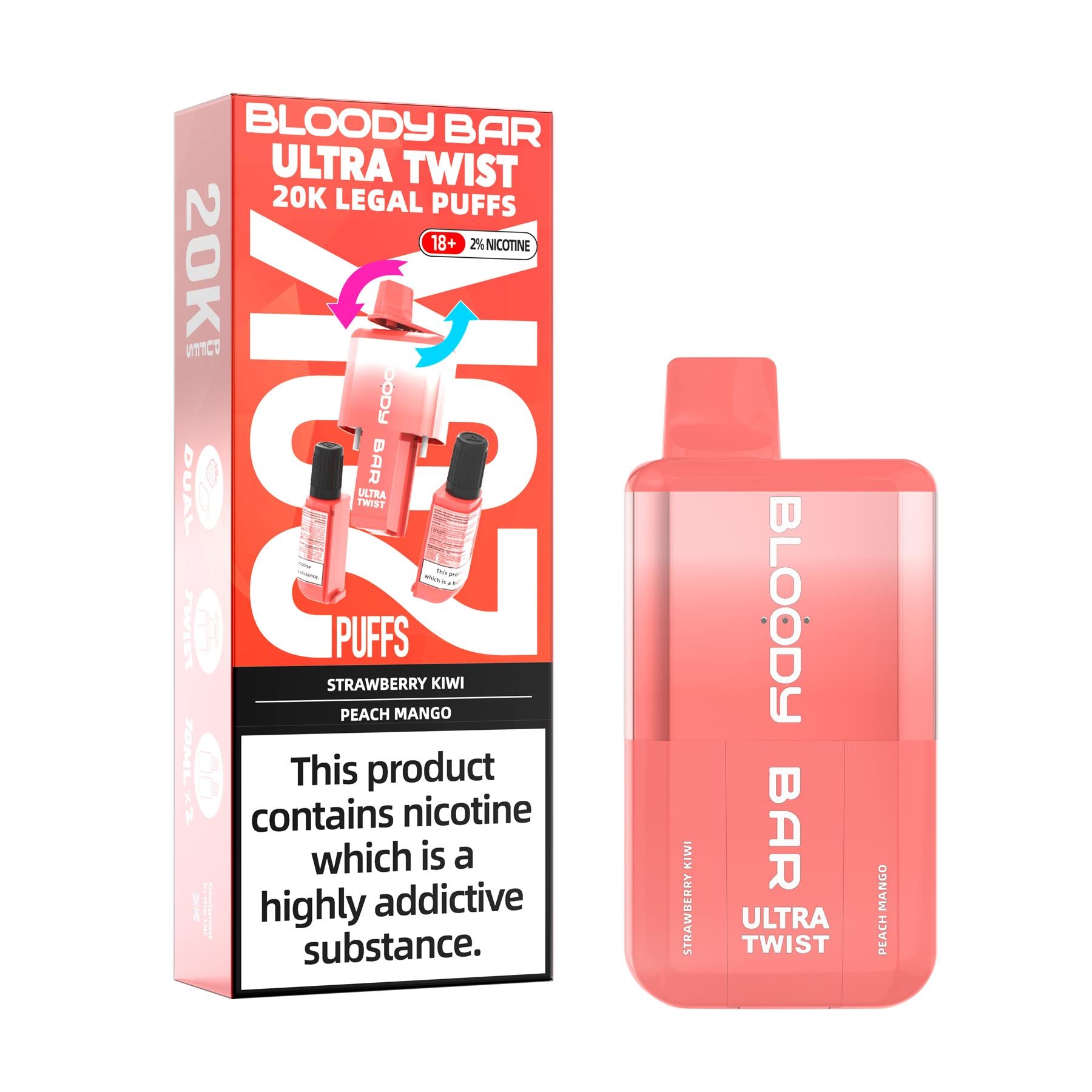 20k Puff Ultra Twist Disposable Vape Kit by Bloody Bar