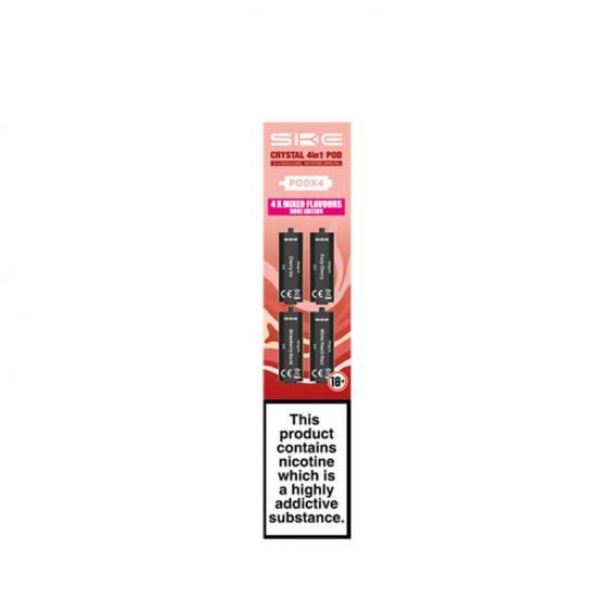 SKE Crystal 4 in 1 Replacement Pods Multi Flavour 4 Pack