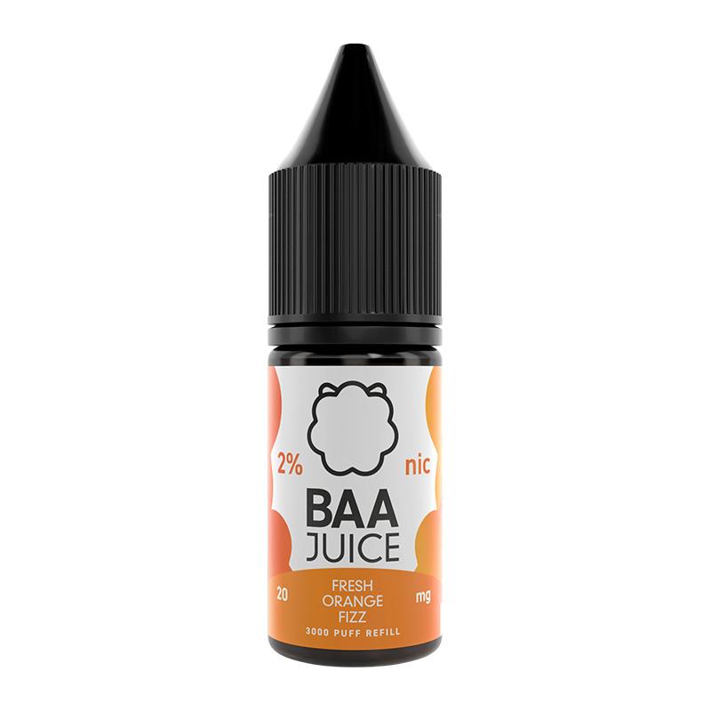 Fresh Orange Fizz By Baa Juice 10ml Nic Salt Baa Salts