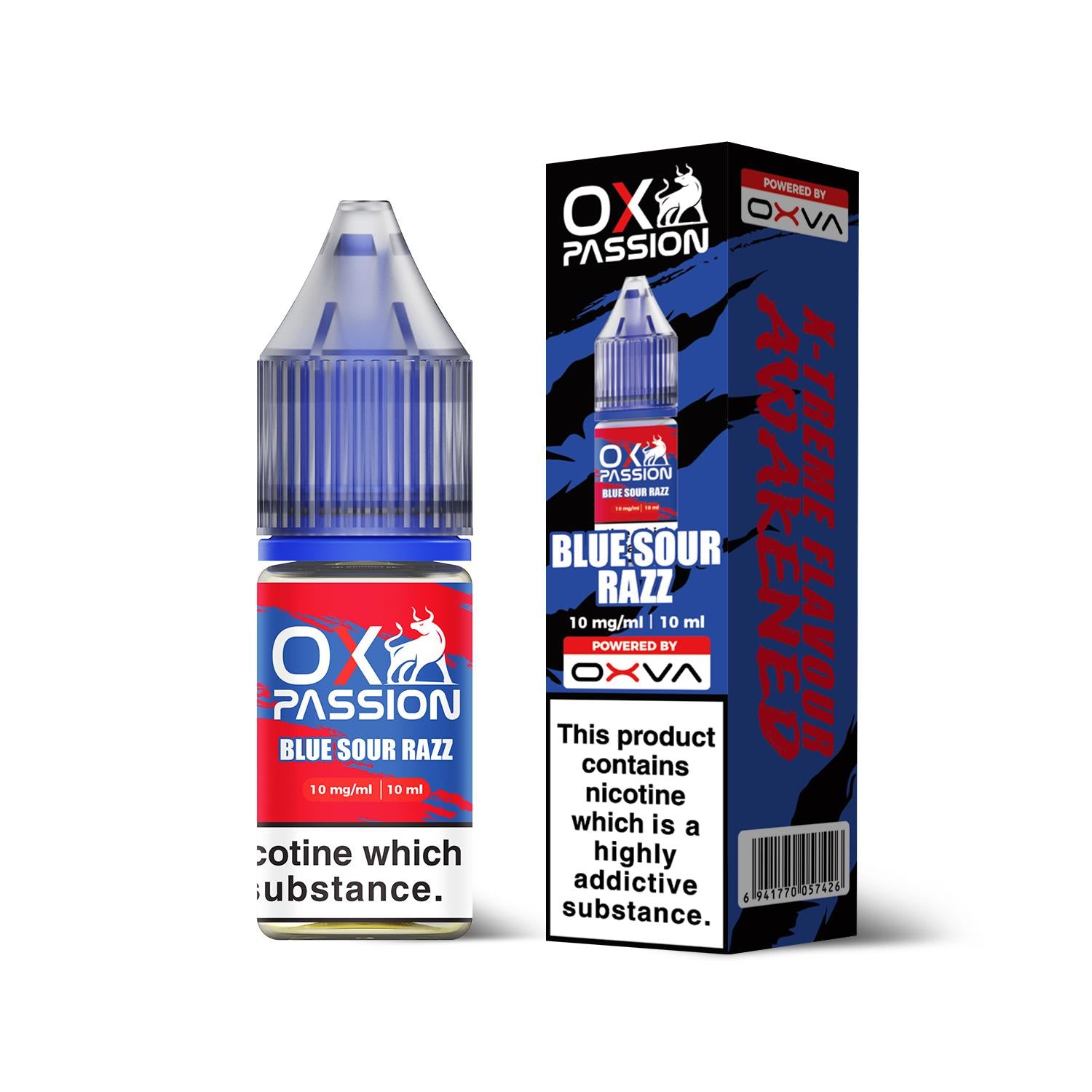 Blue Sour Razz 10ml Nic Salt By Ox Passion