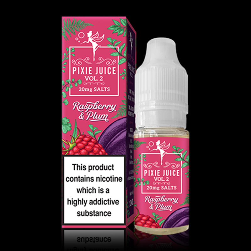 Raspberry and Plum 10ml Nic Salt By Pixie Juice Vol 2