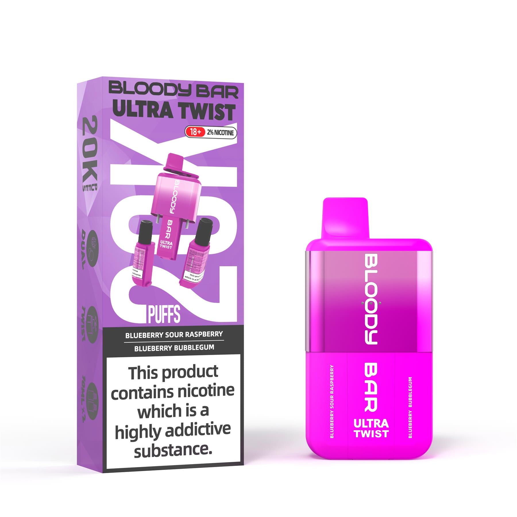 20k Puff Ultra Twist Disposable Vape Kit by Bloody Bar
