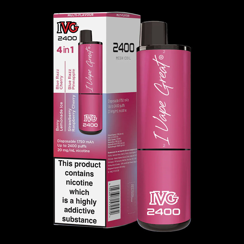 I VG 2400 Puff Multi Flavour Disposable Vape 20mg