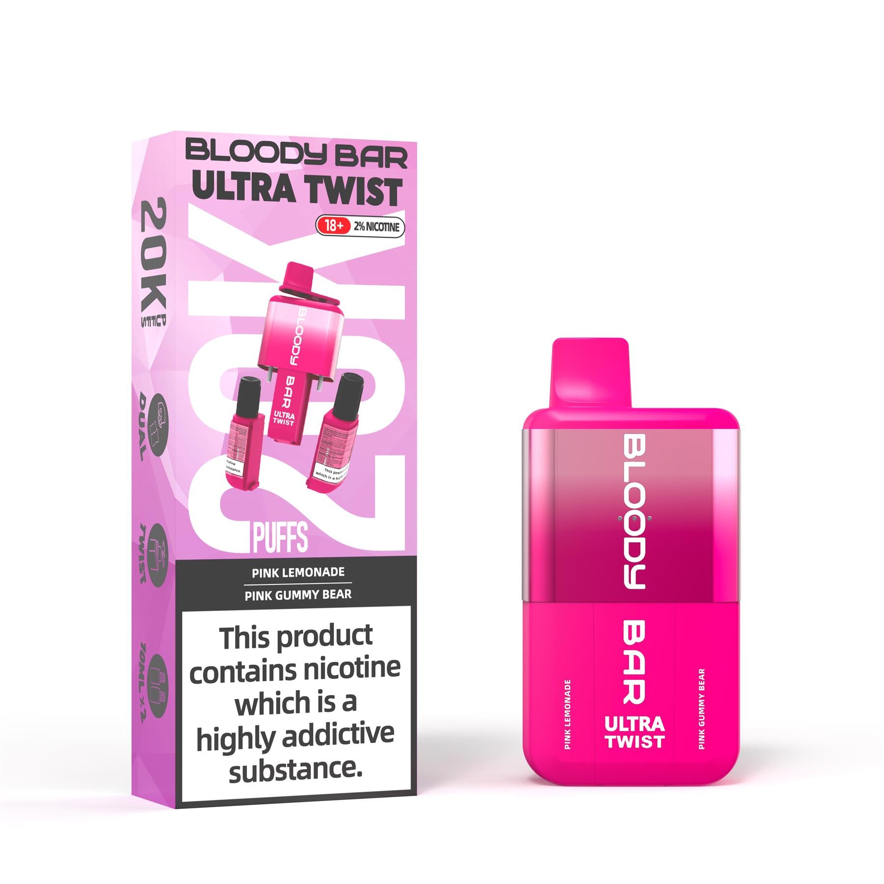 20k Puff Ultra Twist Disposable Vape Kit by Bloody Bar
