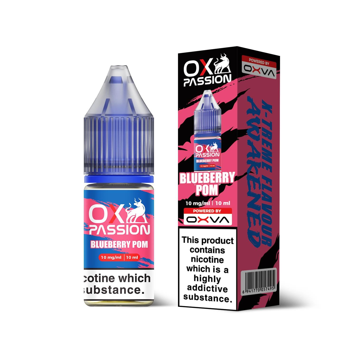 Blueberry Pom 10ml Nic Salt By Ox Passion