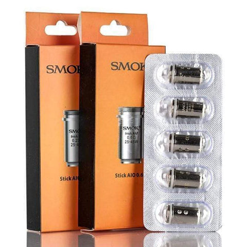 Stick AIO 0.6ohm Replacement Coils By Smok 5 Pack Smok