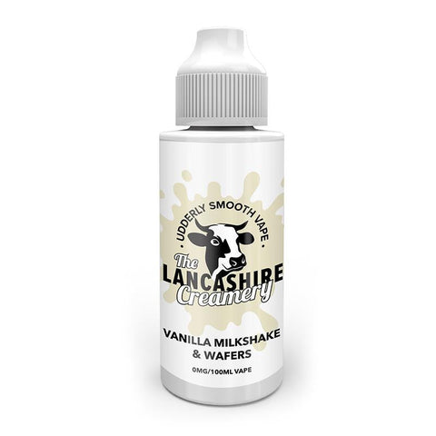 Vanilla Milkshake Wafers By The Lancashire Creamery 100ml Shortfill Lancashire Creamery