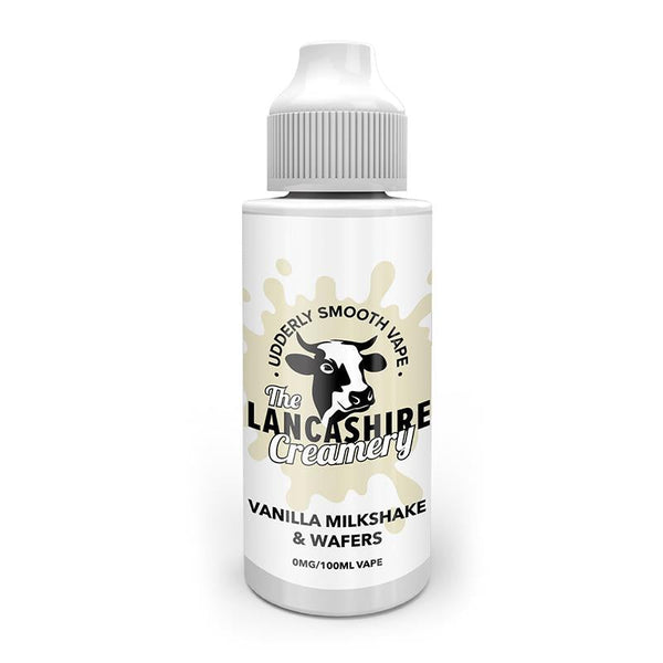 Vanilla Milkshake Wafers By The Lancashire Creamery 100ml Shortfill Lancashire Creamery