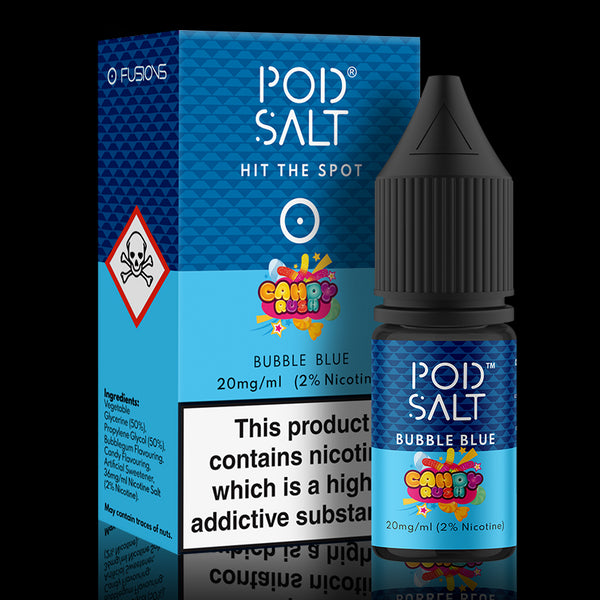 Bubble Blue By Pod Salt and Candy Rush 10ml 20mg (out of date)
