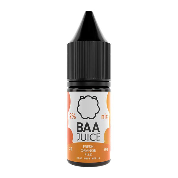Fresh Orange Fizz By Baa Juice 10ml Nic Salt Baa Salts