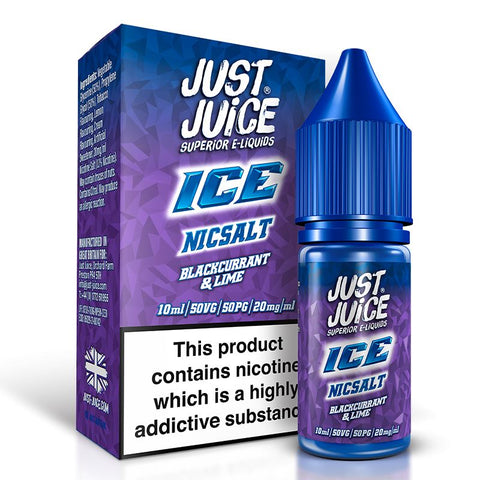 Blackcurrant and Lime By Just Juice ICE Salts 10ml Just Juice