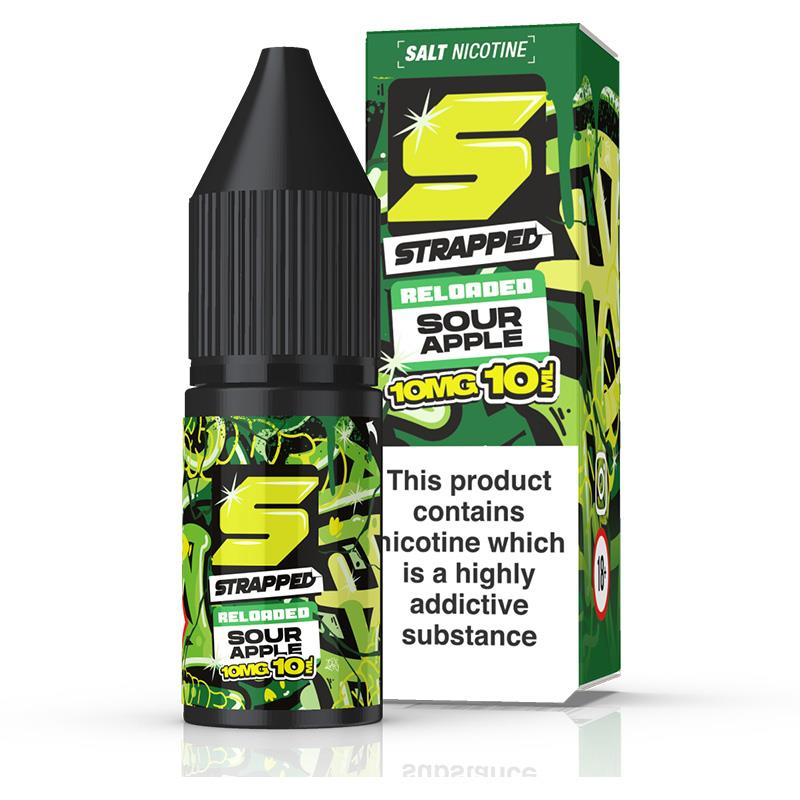 Sour Apple By Strapped Reloaded Salts 10ml Strapped