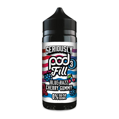 Blue Razz cherry Gummy By Seriously Pod Fill 3 100ml Shortfill
