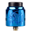 Nightmare 25 RDA vape atomiser by Suicide Mods in Blue with skull engraving