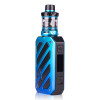 Uwell Crown V Vape Mod kit in blue with tank facing right