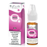Elfliq 10ml Nic Salts in Grape Flavour By Elf Bar